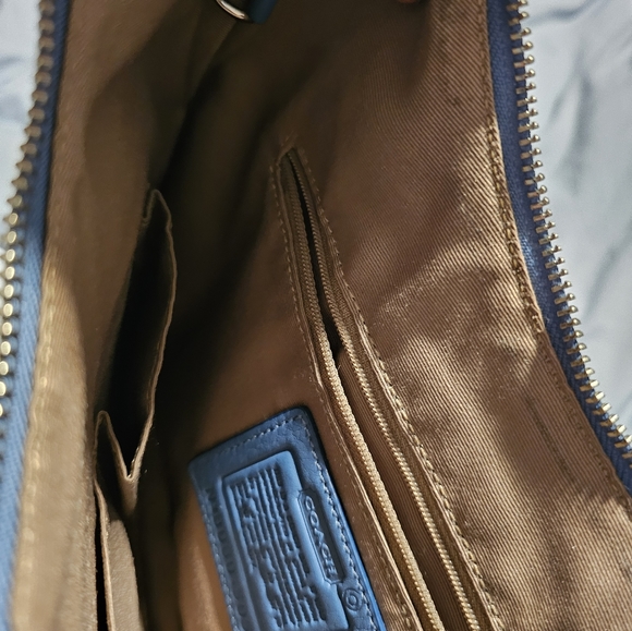 COACH Ocean Blue Hobo Bag / Purse, VINTAGE, Y2K, & NEW! - Picture 7 of 14